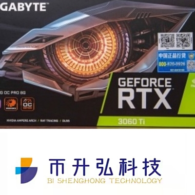 GIGABYTE 8GB Mining Rig Graphics Card RTX 3060 Ti OC 8 Pin 1750MHz