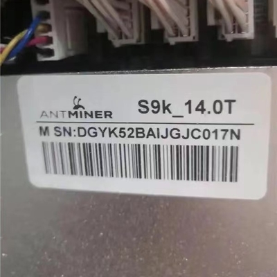1148W Asic Bitmain Antminer S9K 14T Secondhand Digital Currency Mining Machine